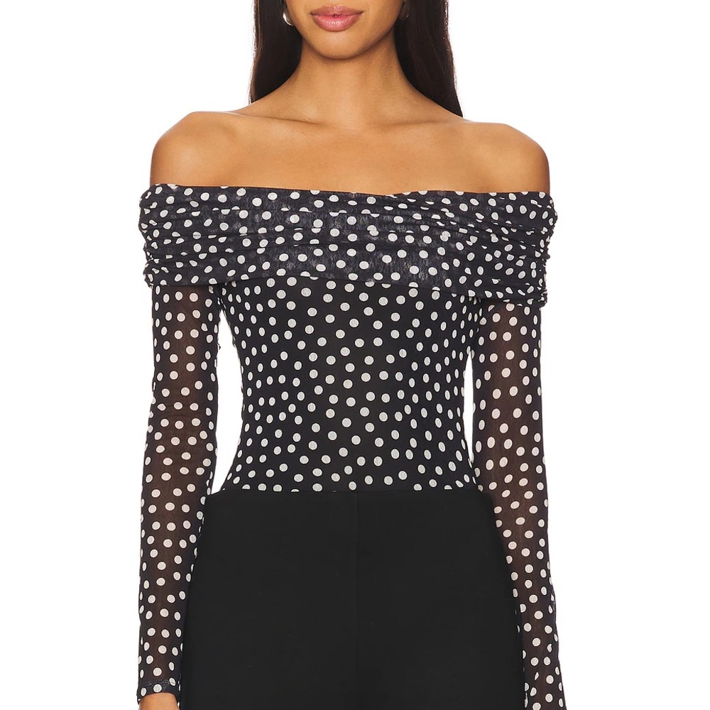 Revolve MAJORELLE Joy Bodysuit in Polka Dot